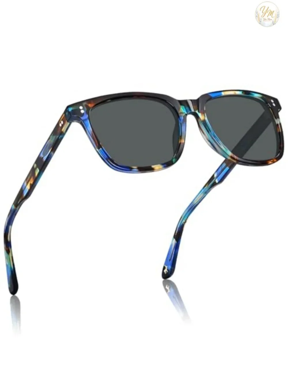 Handcrafted Acetate Square Sunglasses for Women UV400 Polarized Shatterproof